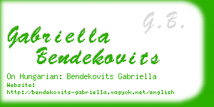 gabriella bendekovits business card